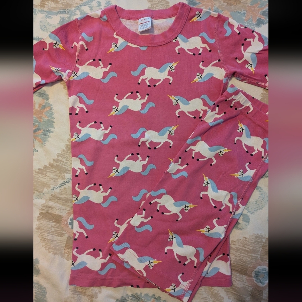 Hanna Andersson Short Sleeve Unicorn Pajamas